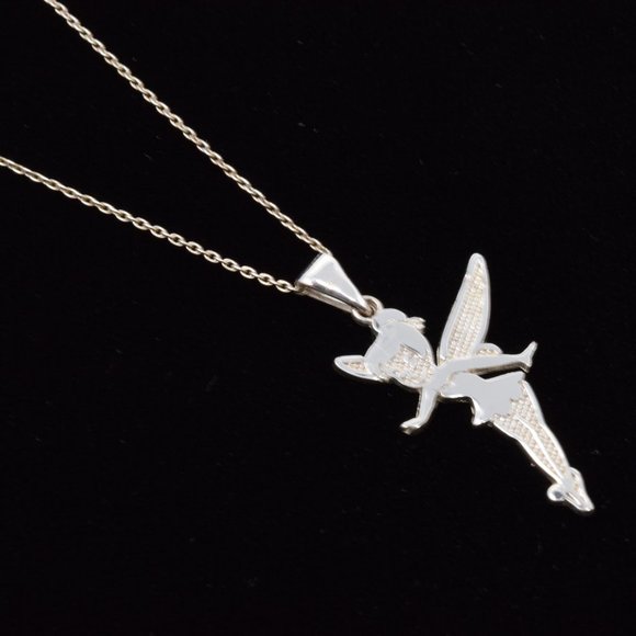 Disney Jewelry - Disney Tinker Bell Pendant Charm Necklace 925 Silv